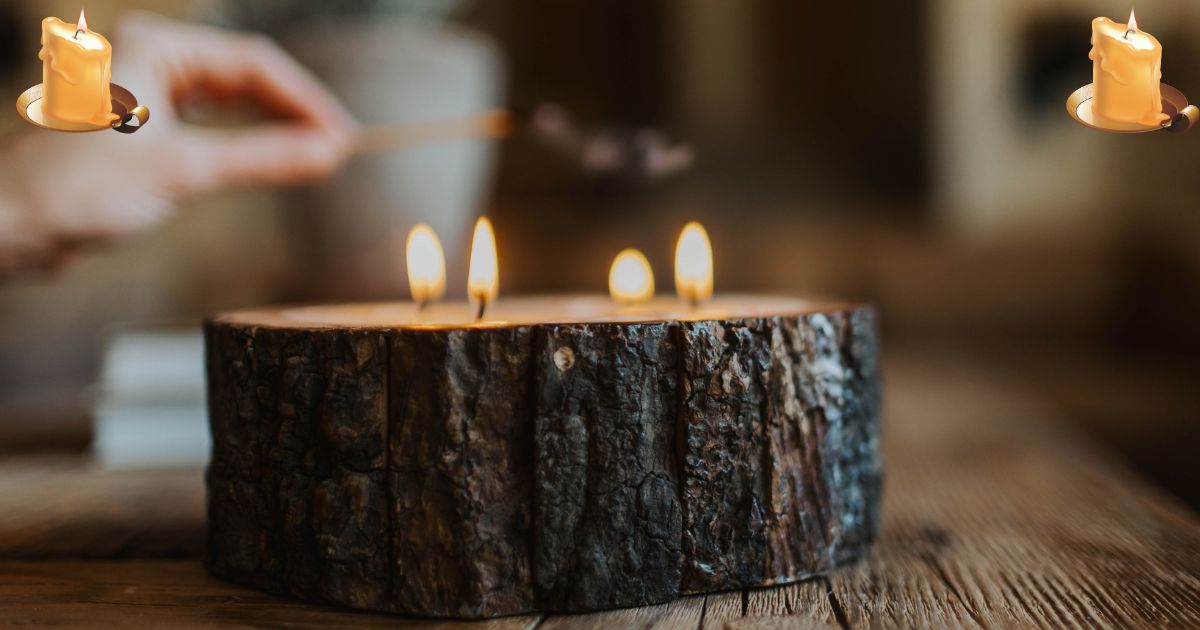 Huntington Home Wood Tree Candle